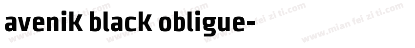 avenik black obligue字体转换
